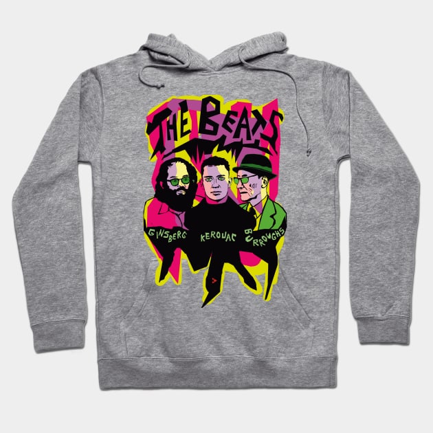 The Beats: Ginsberg,  Kerouac, Burroughs Hoodie by Exile Kings 